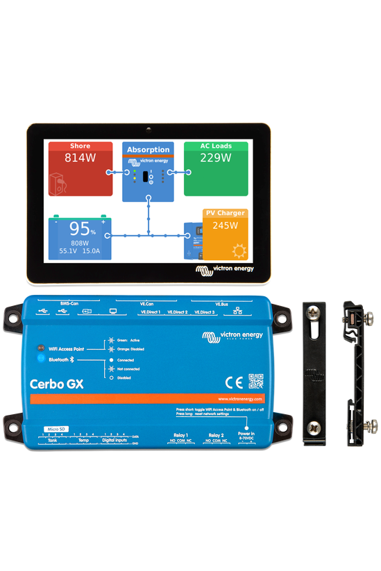 Victron Cerbo GX communicatiecentrum met GX Touch 50 display
