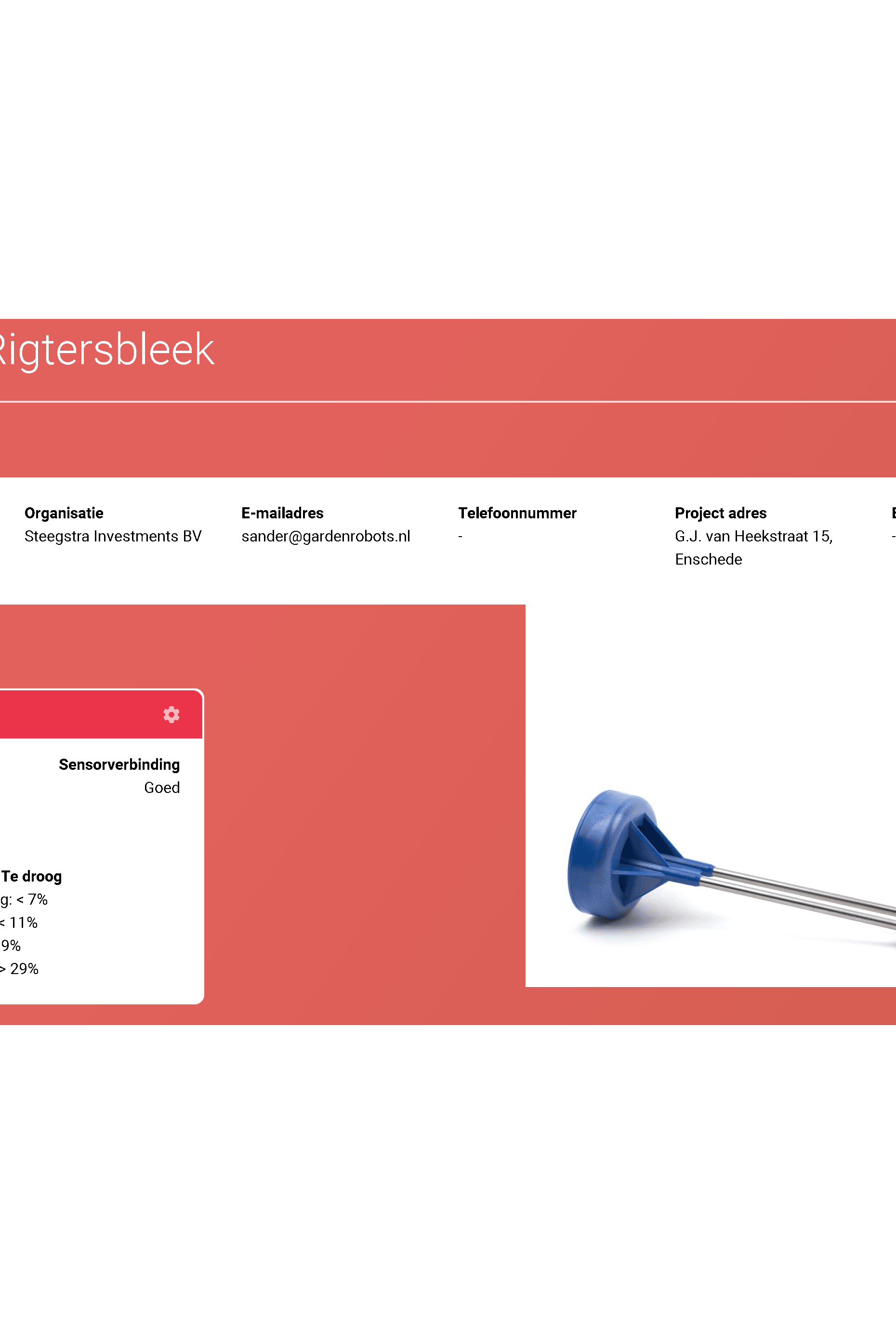 Beregening Lora vochtsensor | Ergon robots